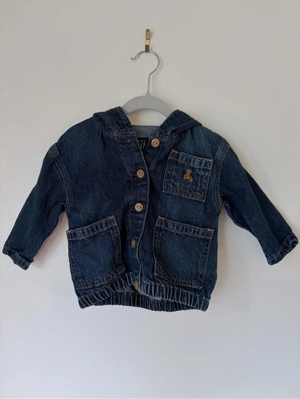 Gap Baby UltraSoft Dark Wash Denim Hooded Jacket